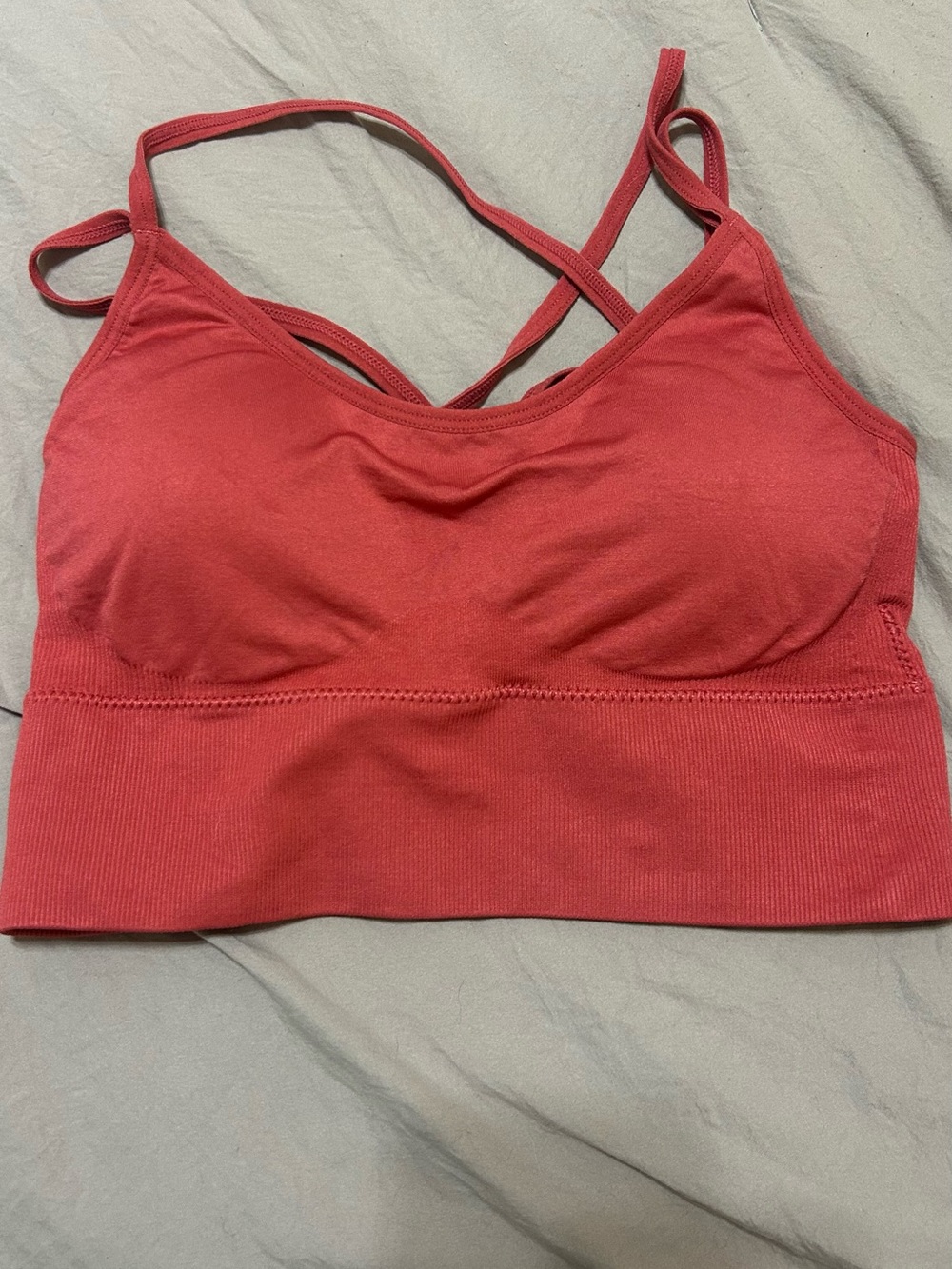 Wireless Seamless Bralette - Coral Pink